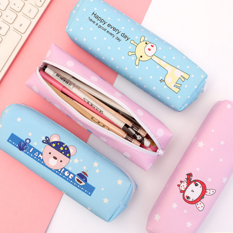 Tempat Kotak Pensil Kain Kartun Korea Motif Cartoon