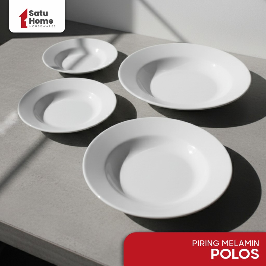 SATU.HOME   PIRING DALAM MELAMIN POLOS/PIRING MAKAN MELAMIN/PIRING MAKAN CLASSIC