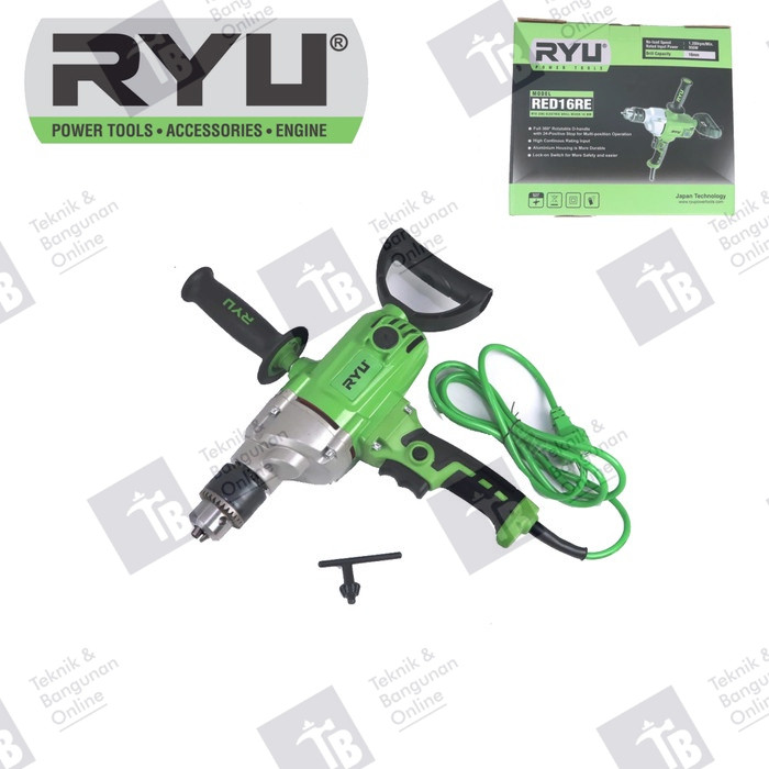 ELECTRIC DRILL MIXER 16MM/Mesin pengaduk cat RYU RED16RE