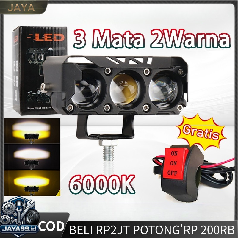 Lampu Motor LED Super Terang 150W 10000LM Lampu SQL 3 Mata LED Tembak Laser Mobil Motor Lampu Tembak
