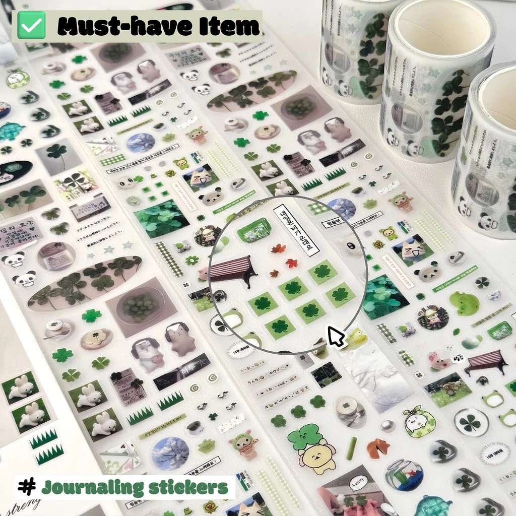 [HARU] Clover Universe Series Sticker Roll Juminocore Sticker Roll Journaling Kit Journal Scrapbook 