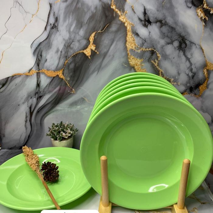 PROMO- PROMO PIRING MELAMIN 1 LUSIN PIRING MAKAN MELAMIN ASLI SNI BULAT BESAR DAN TAHAN PANAS - HIJA