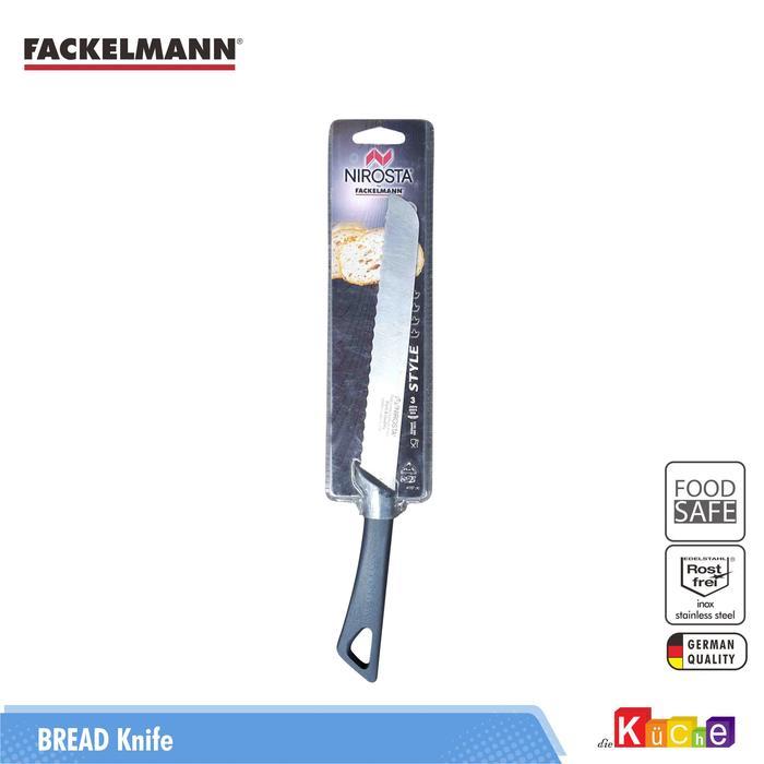 Fackelmann Pisau Roti Nirosta 35cm Anti Karat dengan Mata Bergerigi Tajam & Gagang Ergonomis untuk R