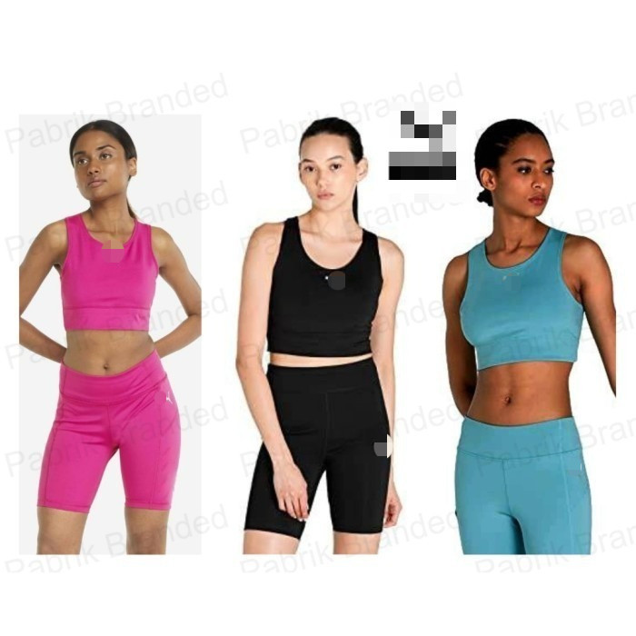Pabrik branded Pm@ crop top sport bra wanita M pink peach cotton sport quick dry bh beha dalaman ata