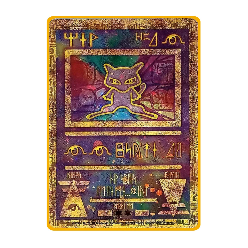 6.3x8.8cm y PTCG Mew Collection Card Ancient Times Double-Sided Color Metal Card Mew Classic Limited