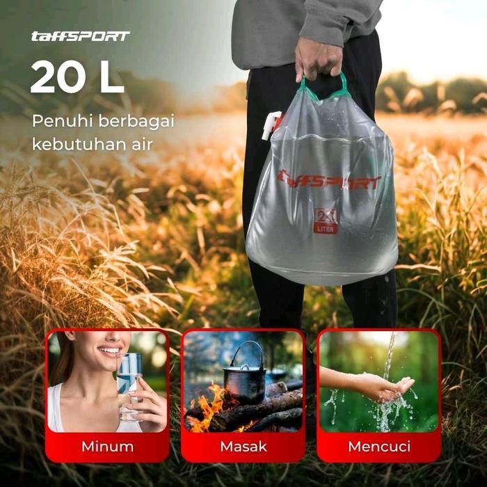 Teras cantik mart Taffsport Kantong Air 20L - Water Tank - Jerigen Lipat 20 Liter ST-216