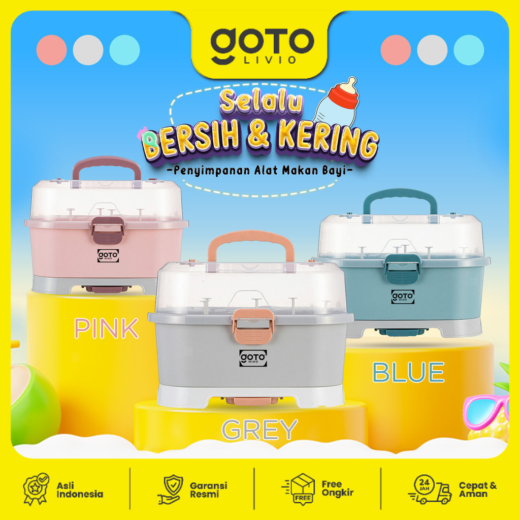 Goto Mimo Rak Pengering Botol Gelas Bayi Anak Rack Drying Multifungsi