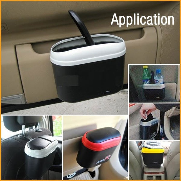 Tempat Sampah Tong Jepit Pintu Mobil Door Trim Botol Storage Trash Bin mini