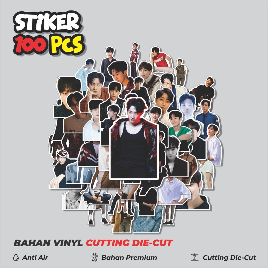 Terbaru 50 pcs Stiker Jung Jinyoung Dekorasi Lucu Kreatif untuk Notebook, Skateboard, HP