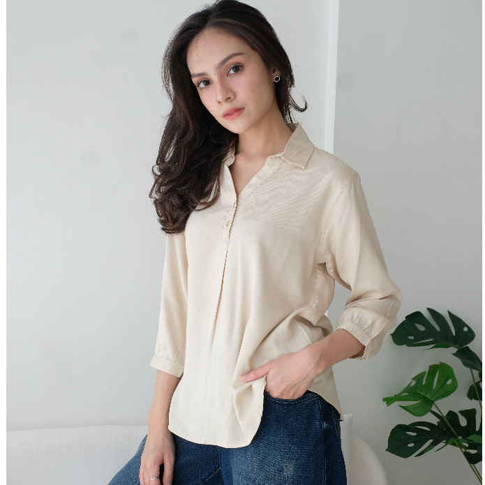 RILLEY -Kemeja Blus Keisha | Blus Wanita BahanRayon Twill