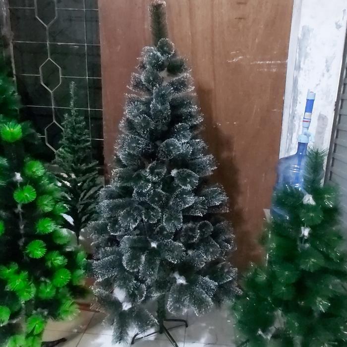 pohon natal daun jarum salju 180cm