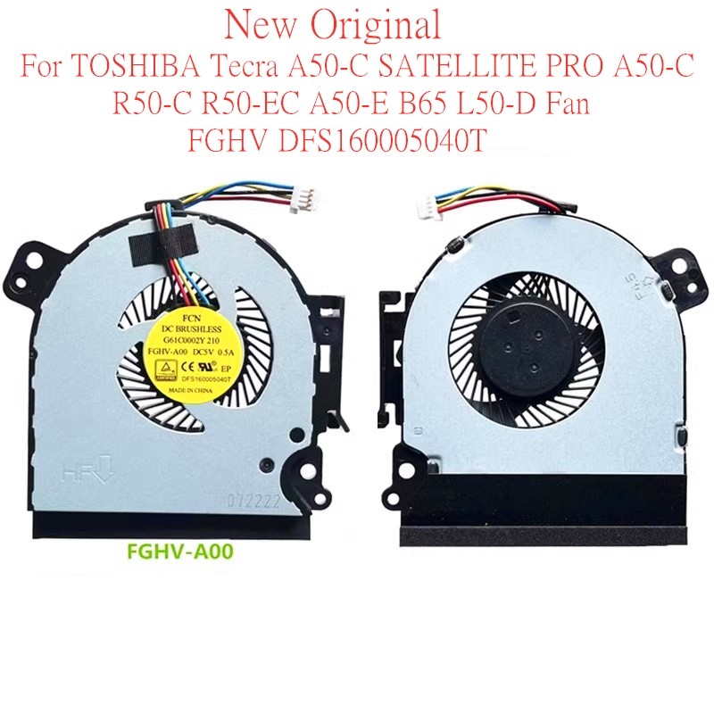 New Original Laptop Cooling Fan For TOSHIBA Tecra A50-C SATELLITE PRO A50-C R50-C R50-EC A50-E B65 L