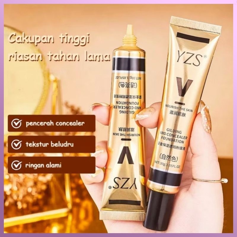 YZS Foundation Concealer Waterproof Longlasting / Yzs Alas Bedak Tahan Lama Tahan Air / YZS Glid