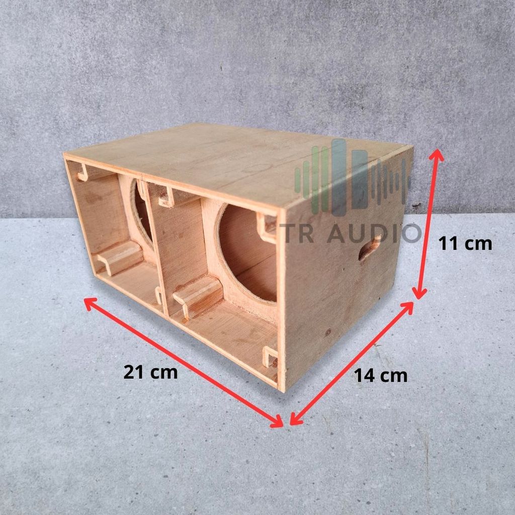 Box Speaker 3 Inch Planar Double Kayu Lapis 4 mm untuk Driver Audio 3 Inch