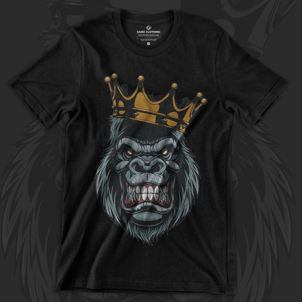 Kaos Distro Pria Premium - The King Of Monkey
