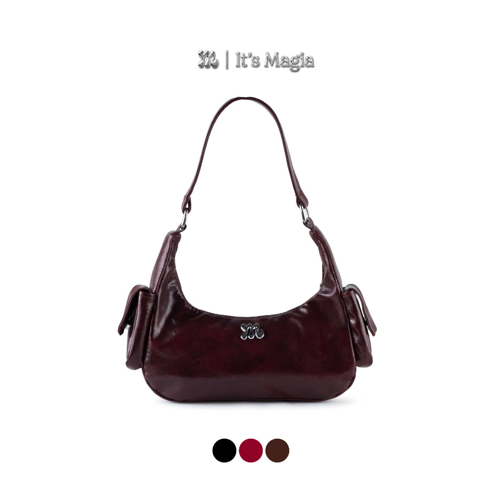 Magia Yura Bag Redwine Leather Handbag and Shoulder Bag
