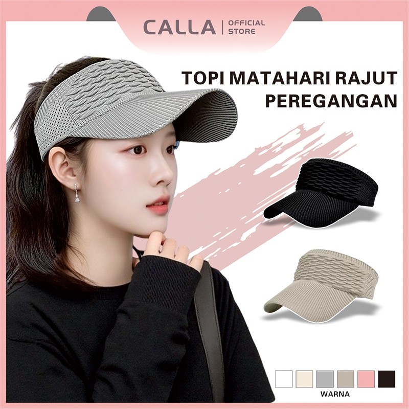 PEROSPERO - Topi Golf Tennis Rajut Katun Elastis Topi Olahraga Wanita Gaya Korea Topi Golf Senam Pan