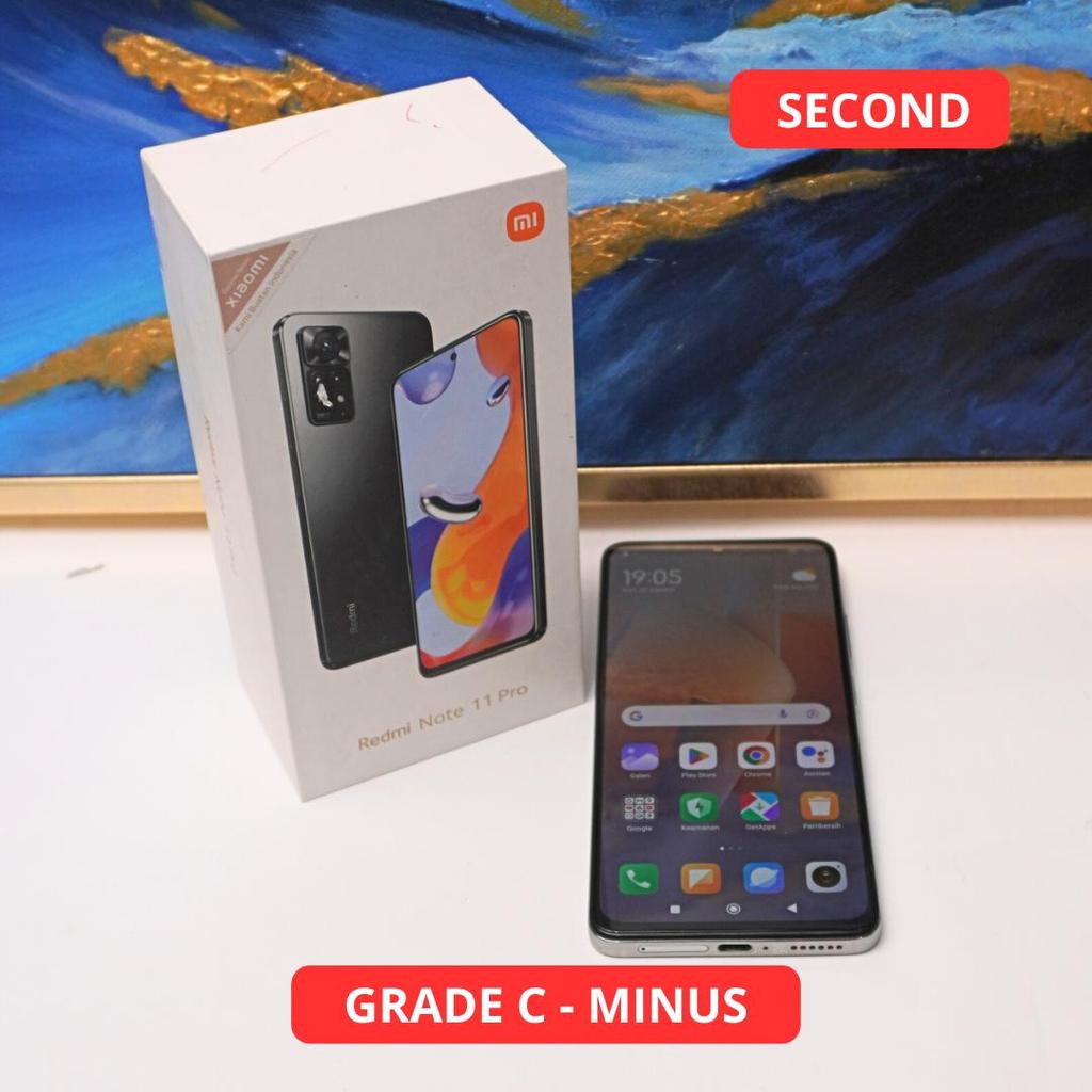 XIAOMI REDMI NOTE 11 PRO 6/128 GB GRADE C - MINUS HP SECOND ORIGINAL SINAR MUTIARA CELL