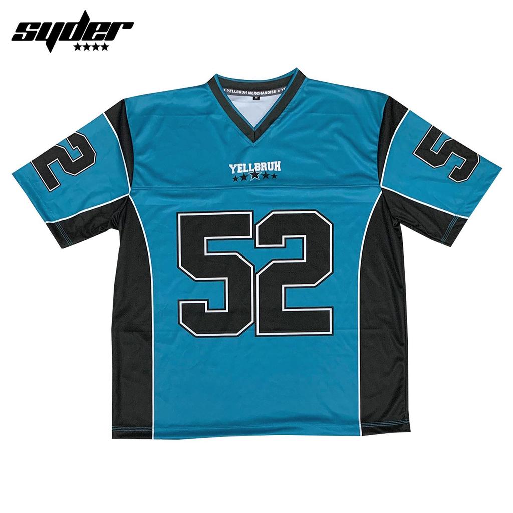 (COD) SYDER KAOS JERSEY Warna Biru Turkish OVERSIZE DRYFIT Rugby Keren Retro jarsey No Angka Number 