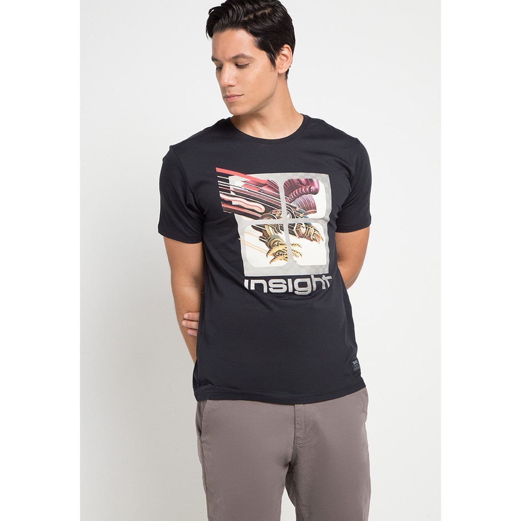ORI  Insight Kaos Pria Lengan Pendek Hitam Priest Tee IS911141-BLK Planetsurf Kaos Pria Atasan Pria 