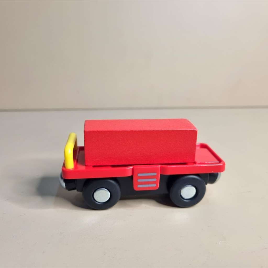 GEAND9R Gerbong kereta berwarna muatan kayu besi sambungan magnetic kompatibel kereta track rel kayu