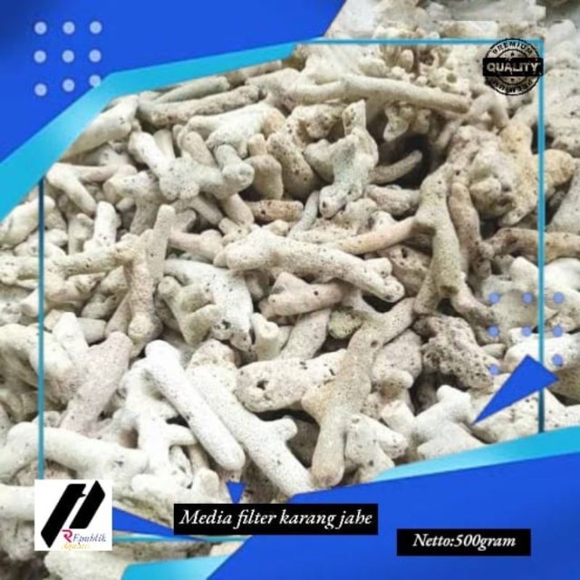 Karang jahe 500 gram / karang jahe / batu karang / media filter / media filter aquarium / media filt