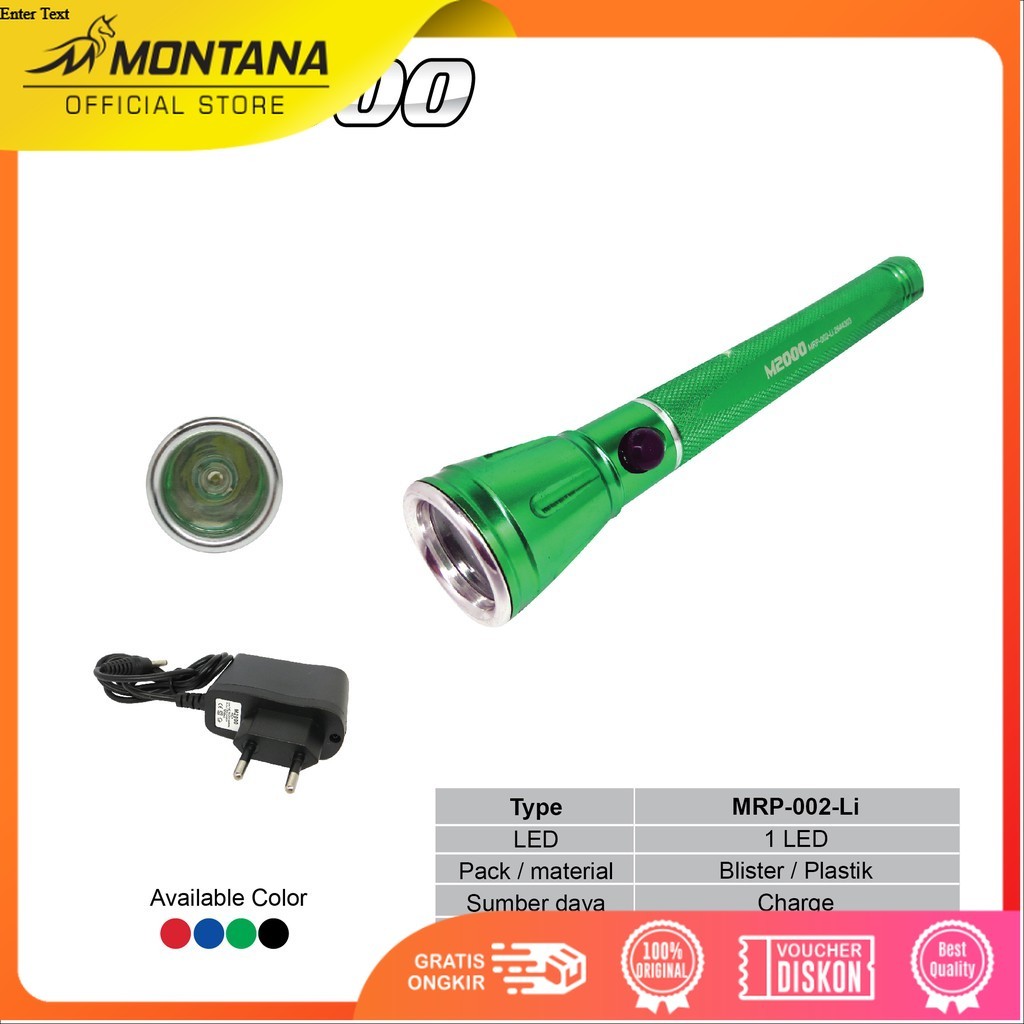 M2000 LED Lampu Senter Emergency | MRP002Li