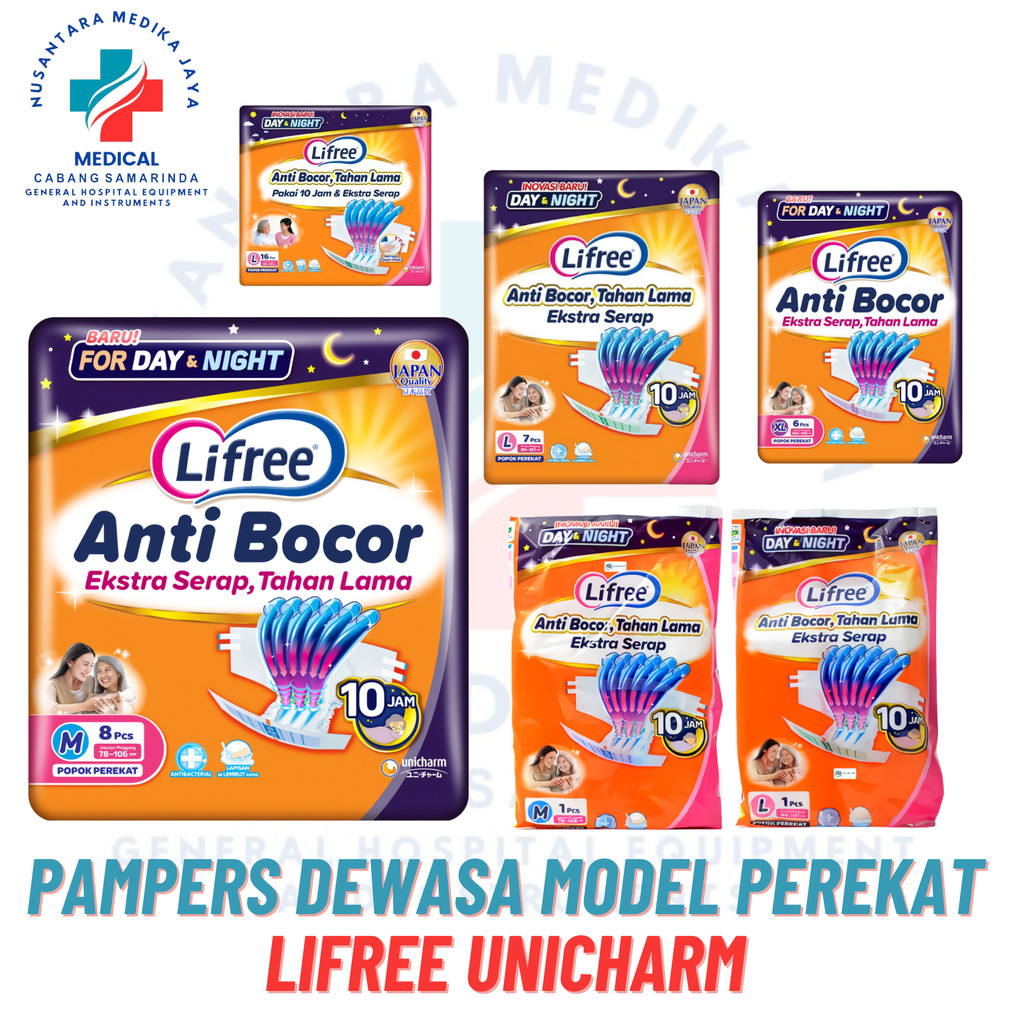 Lifree Pampers Dewasa Tipe Perekat | Popok Dewasa | Popok Lansia