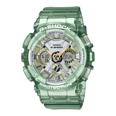 Promo Original Casio G-SHOCK GMA-S120GS-3ADR Jam Tangan Wanita Transparan GSHOCK Garansi Resmi 2 Tah