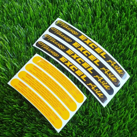 STIKER VELG TK EXCEL ASIA Anti Air Tanam Pernis Stiker Racing