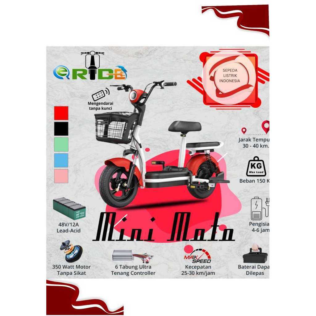 Sepeda Listrik Eride Mini Moto 48 Volt / 350 Watt
