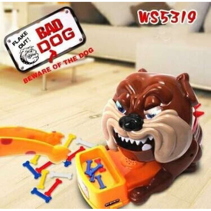 (BISA COD) BEWARE OF THE DOG SIZE XL - BAD DOG ANJING GALAK / mainan anak bad dog beware dog 48 tula
