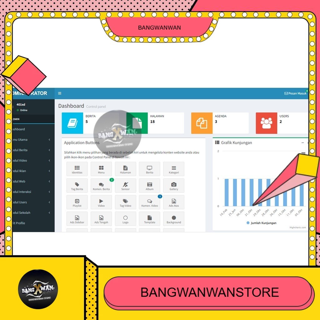 Aplikasi Website Sekolah Responsive Berbasis Website