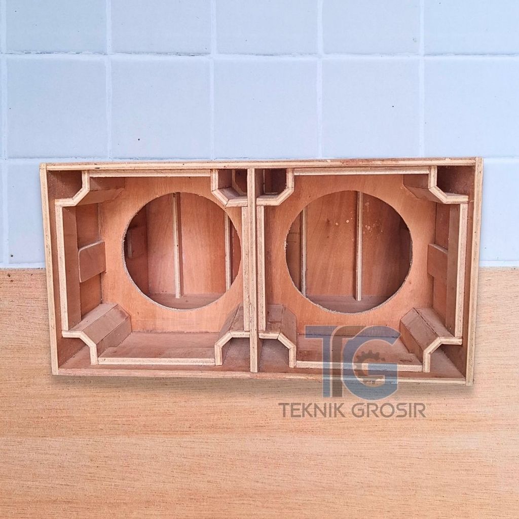 Box Speaker 6 Inch Planar Double Kayu Lapis 9mm Response untuk DIY Audio