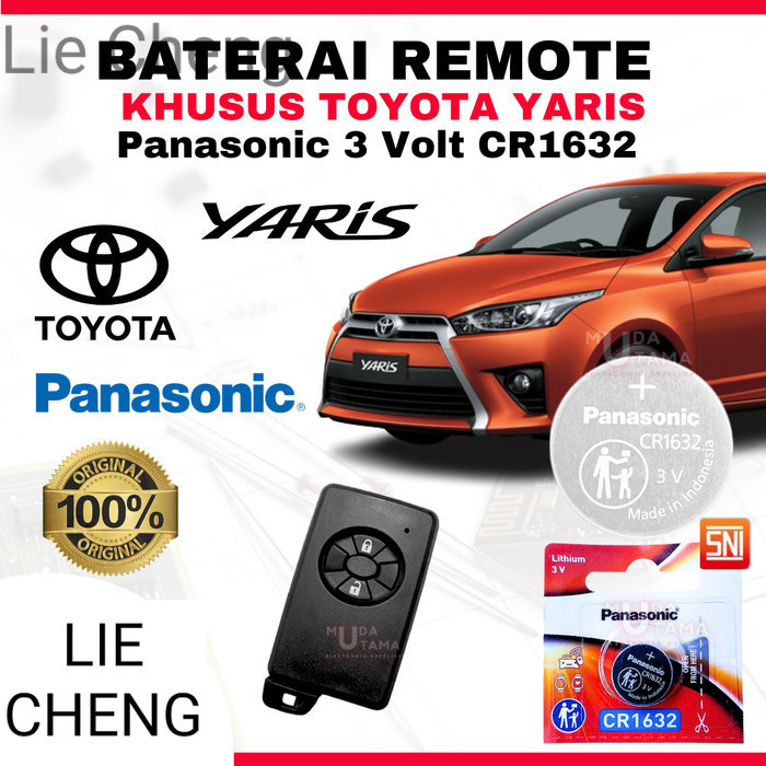 LC Baterai Remote YARIS - ORIGINAL PANASONIC CR1632 | Battery Remote TOYOTA YARIS | Baterai  Remote 