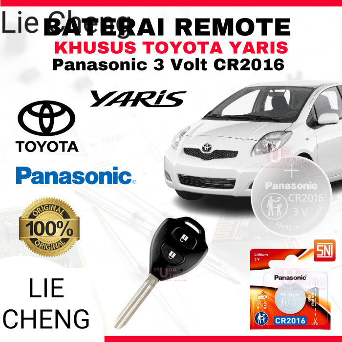 LC Baterai Remote YARIS - ORIGINAL PANASONIC CR2016 | Battery Remote TOYOTA YARIS | Baterai  Remote 