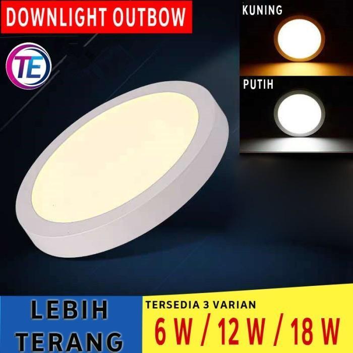 DOWNLIGHT LED OB BULAT 6/12/18 WATT / LAMPU PLAFON / LAMPU RUMAH - Putih, 12WATT
