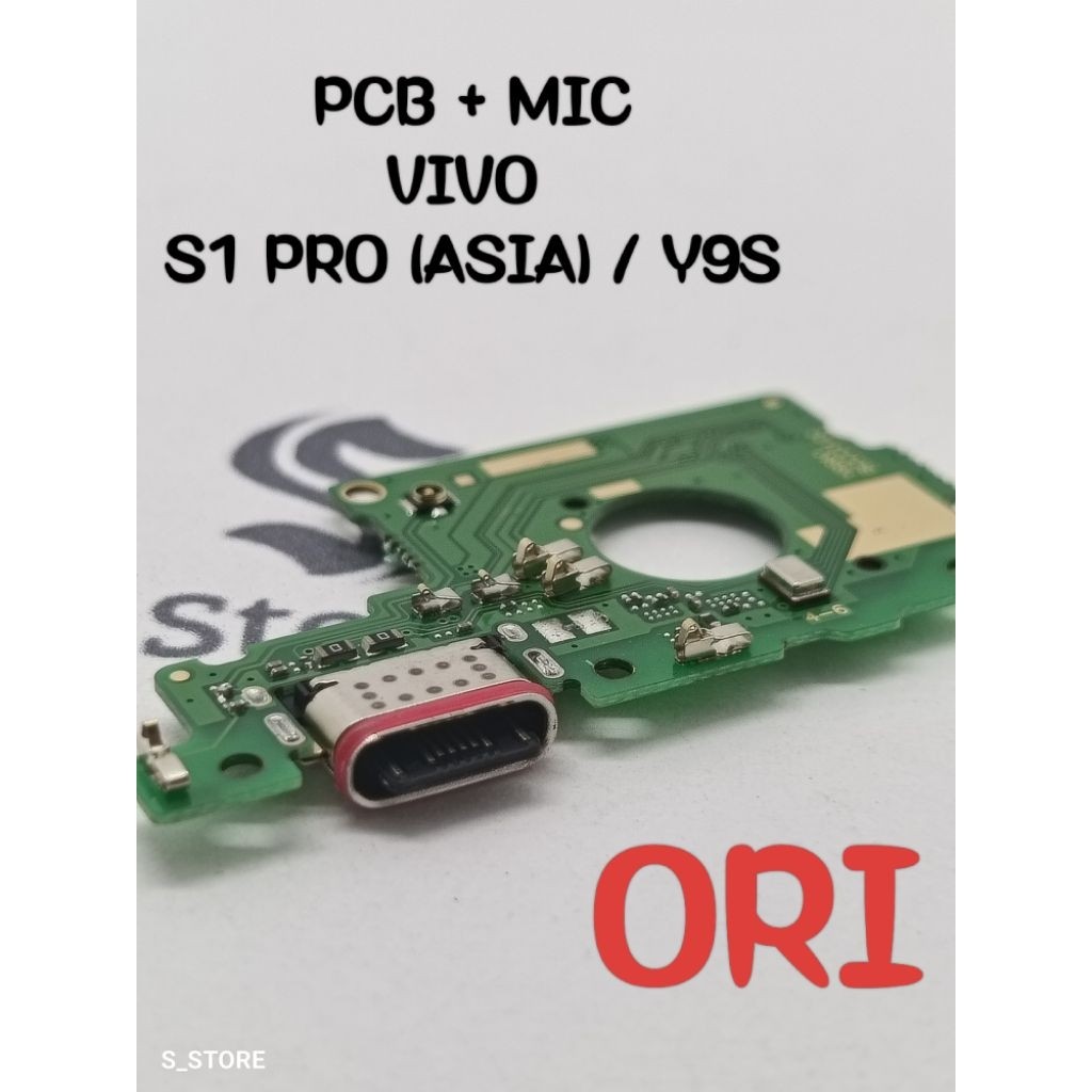 CONNECTOR CHARGER VIVO S1 PRO (ASIA) ORI +IC PAPAN KONEKTOR CAS PCB BOARD VIVO S1PRO ASIA / Y9S ORI