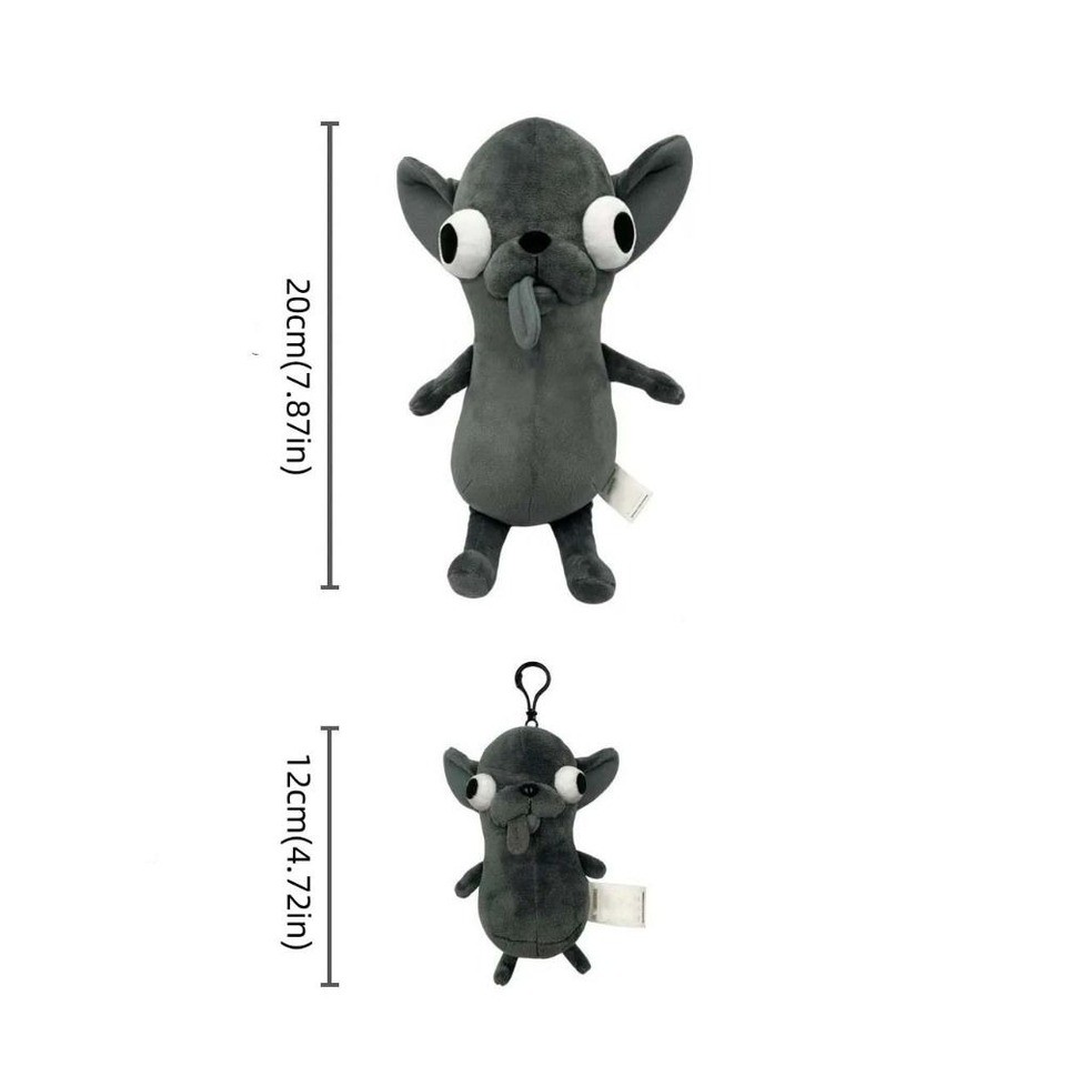 Stuffed Animals Chihuahua Plush Toy Puppy Pet Keychain Pendant Stuffed Chihuahua Doll Realistic Kawa