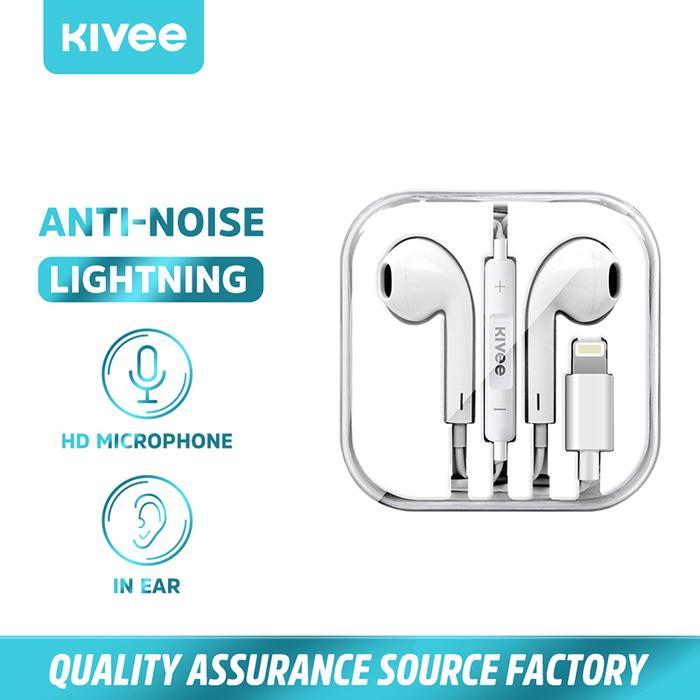 TONEBOX Kivee Original Wired Earphones for iPhone Lightning Bass Boost in Ear Headphones White Noise