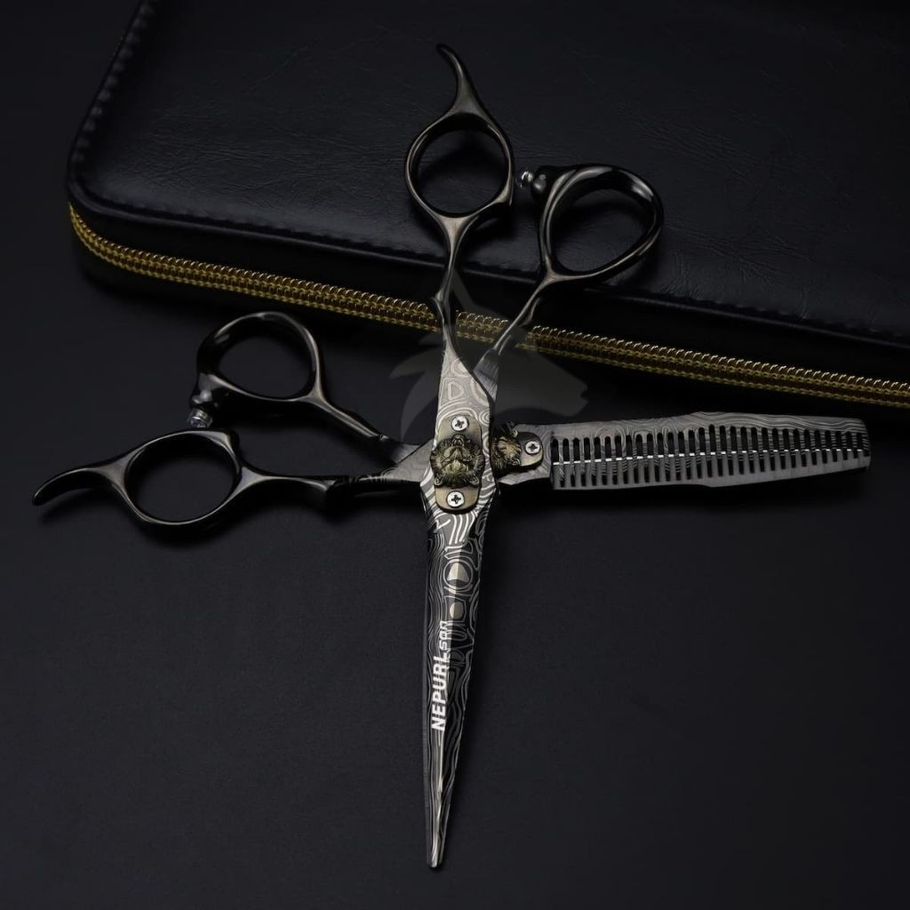 gunting rambut jepang original ,gunting rambut damaskus warna premium, gunting rambut profesional,gu