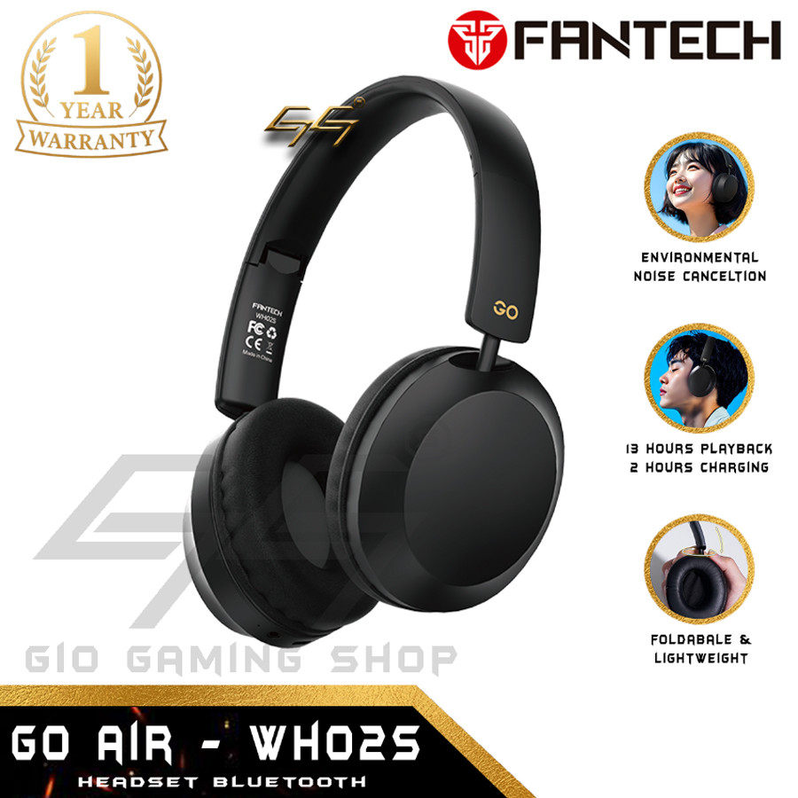 Headset Bluetooth Wireless ENC Mic Headphone Gaming Music PC Laptop HP Fantech GO Air WH02S