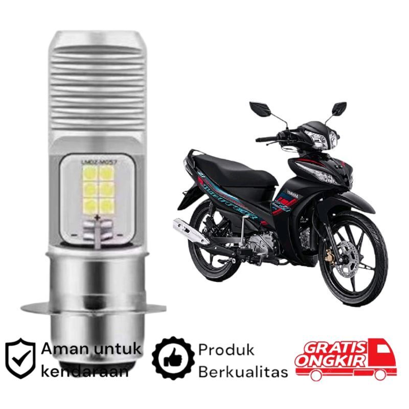 1pcs Lampu depan LED H6 12 Mata Putih terang motor Yamaha jupiter Z1 Koko