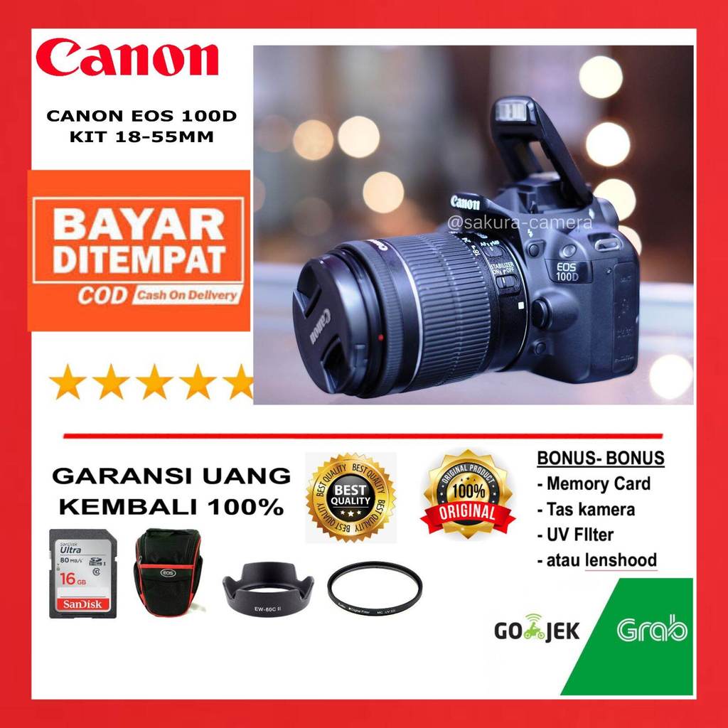 Canon 100d kit 18-55mm /Kamera Canon Eos 100d kit 18-55mm