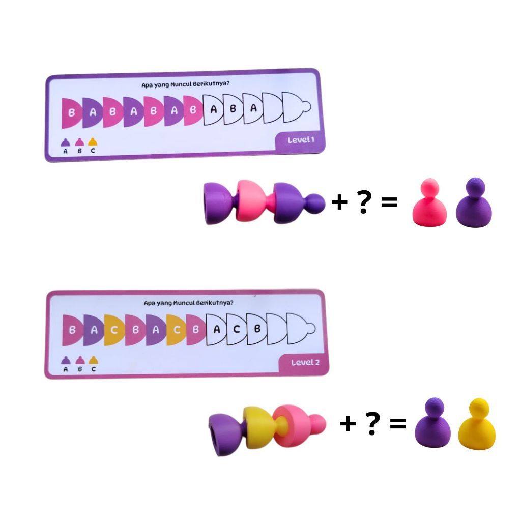 KIDSINK Pattern Logic Sequence Toy – Mainan Susun Pola & Logika Anak 3 Level Coding Toys