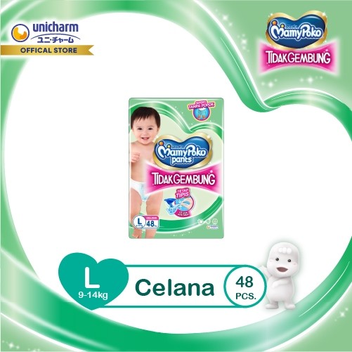 NMZSHOP MamyPoko Pants X-tra Kering Slim Tidak Gembung - L 48 - Popok Celana