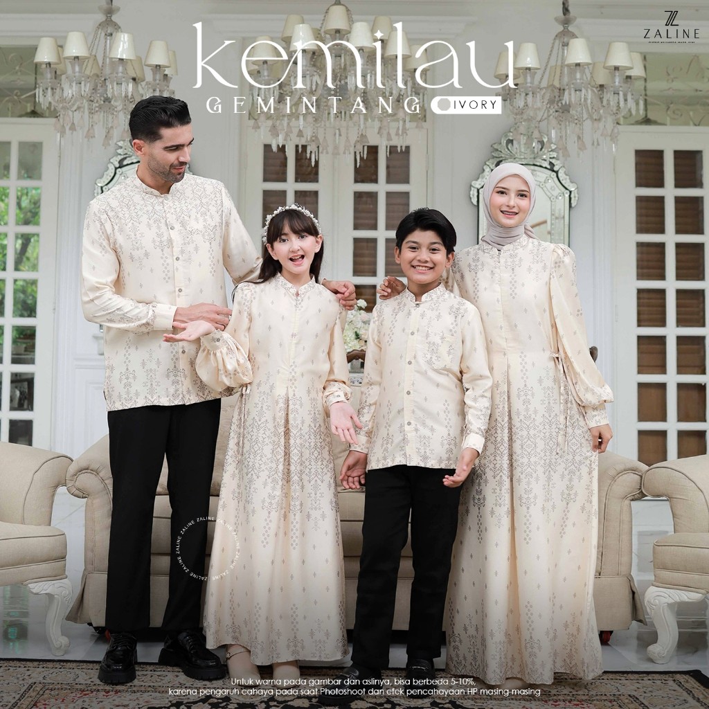 BAJU COUPLE SARIMBIT KELUARGA SILK PREMIUM MOTIF TERBARU 2026 COUPLE FAMILY SET BAJU MUSLIM KELUARGA