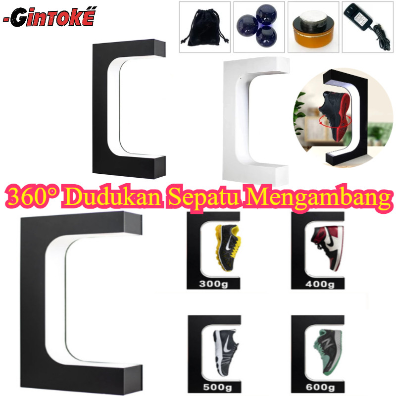 360° Stand Display Sepatu Levitating Magnetik/magnetic Levitating Shoes Display Stand/rotating Float