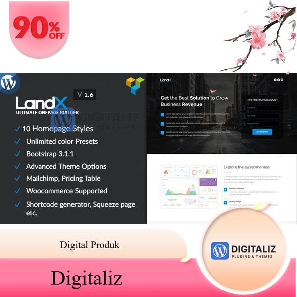 LandX – Multipurpose Wordpress Landing Page