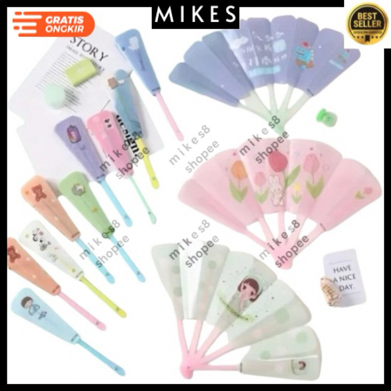 Kipas Plastik Lipat 180 Souvenir Kipas Lipat Kipas Tangan Gambar Karakter